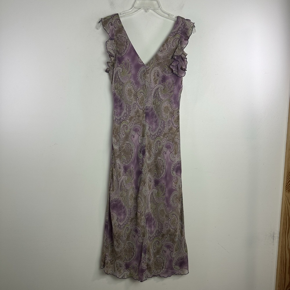 Vintage Y2K Babydoll Dress Sz 9 Floral Fairy Dainty Feminine Romantic Midi - Picture 4 of 8
